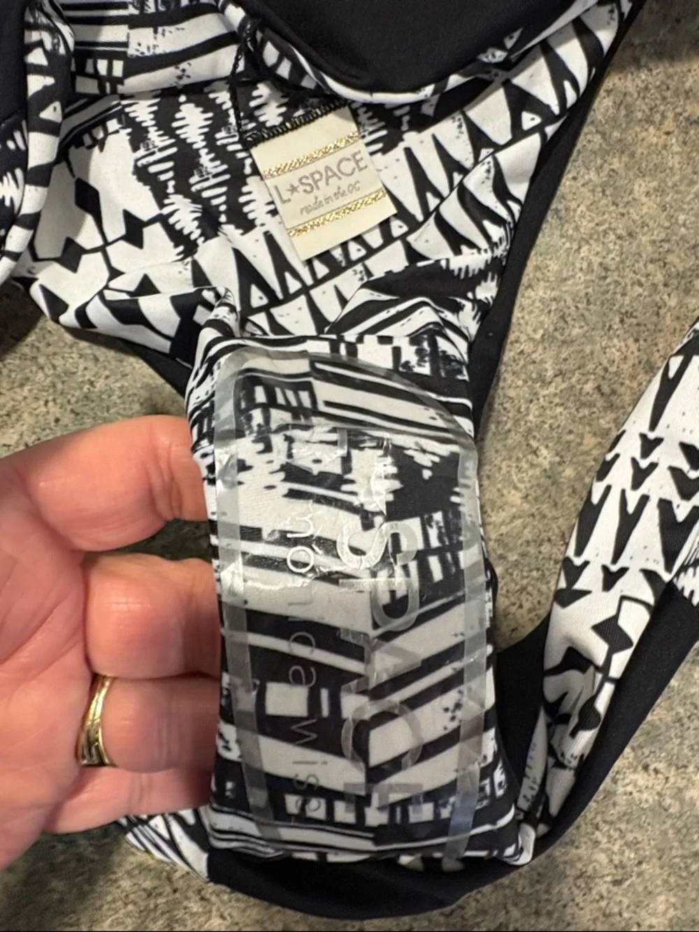 l*space Black & White Geometric Bikini Set